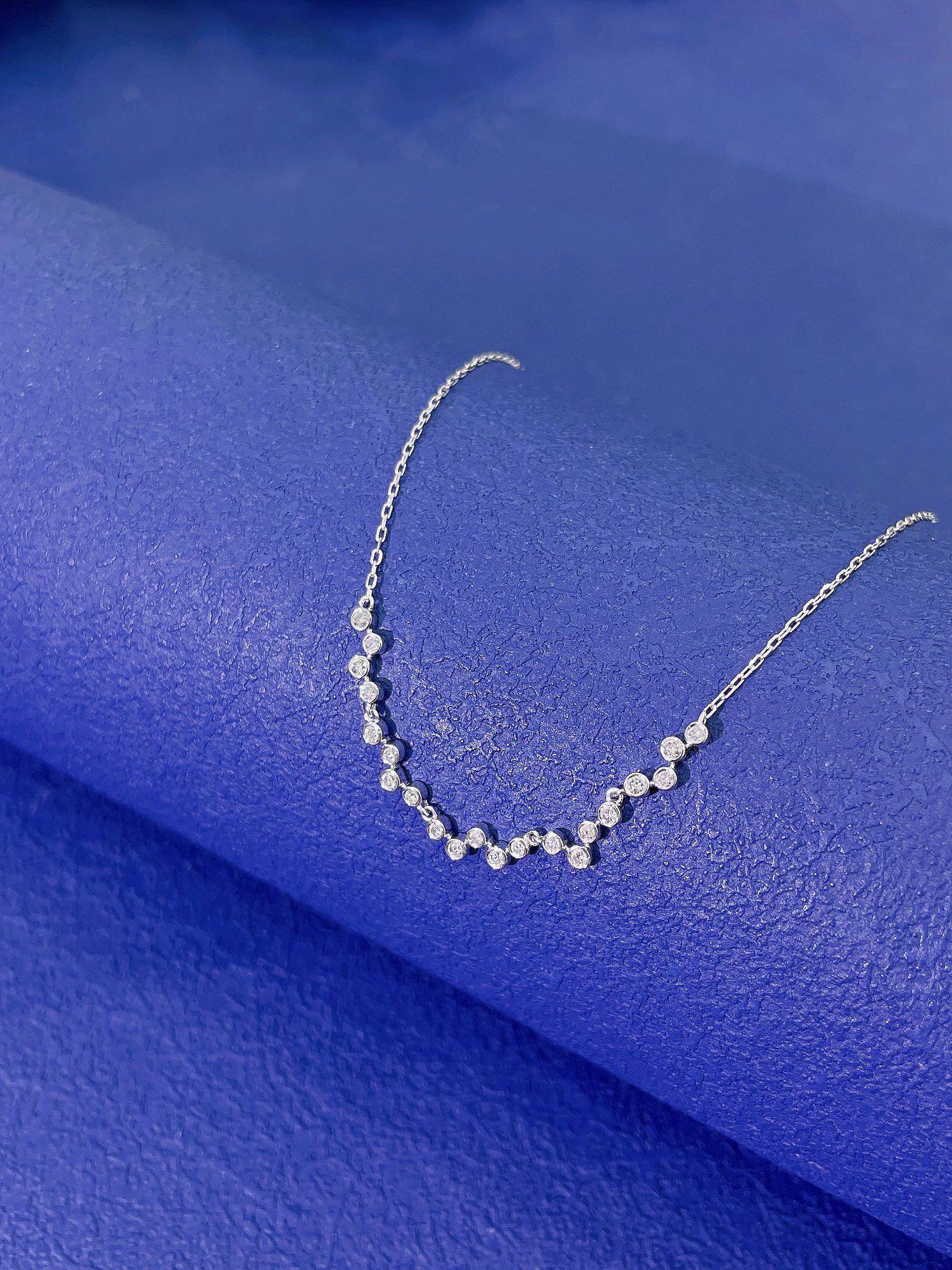 18K cultivated delicate starry sky pendant necklace - Fine Jewelry Collection.