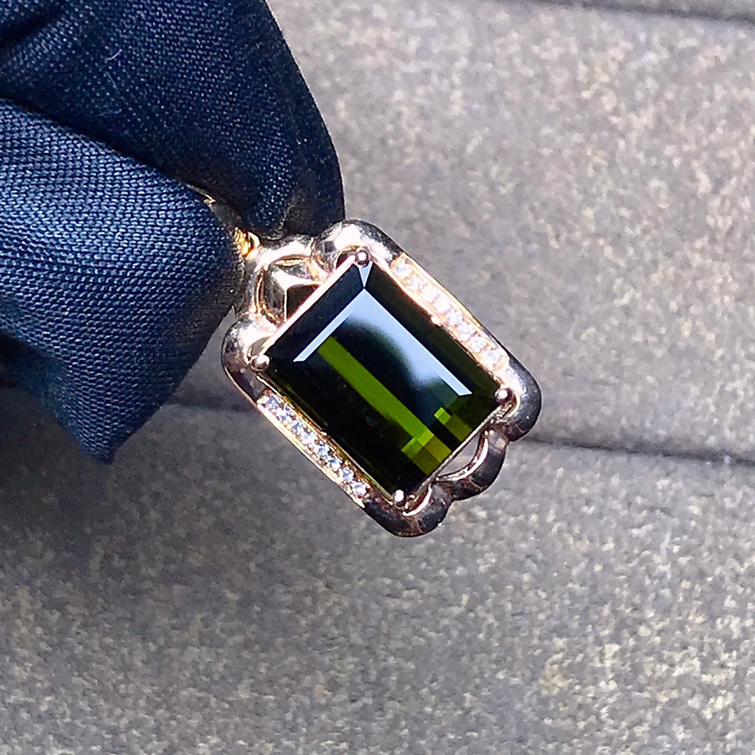 Natural Tourmaline Pendant - Exquisite Jewelry Craftsmanship