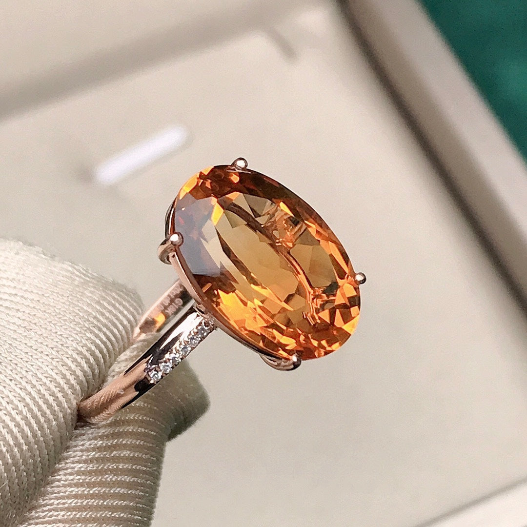 Atemberaubender gelber Citrin-Ring – ein Must-Have-Schmuck für Wohlstand