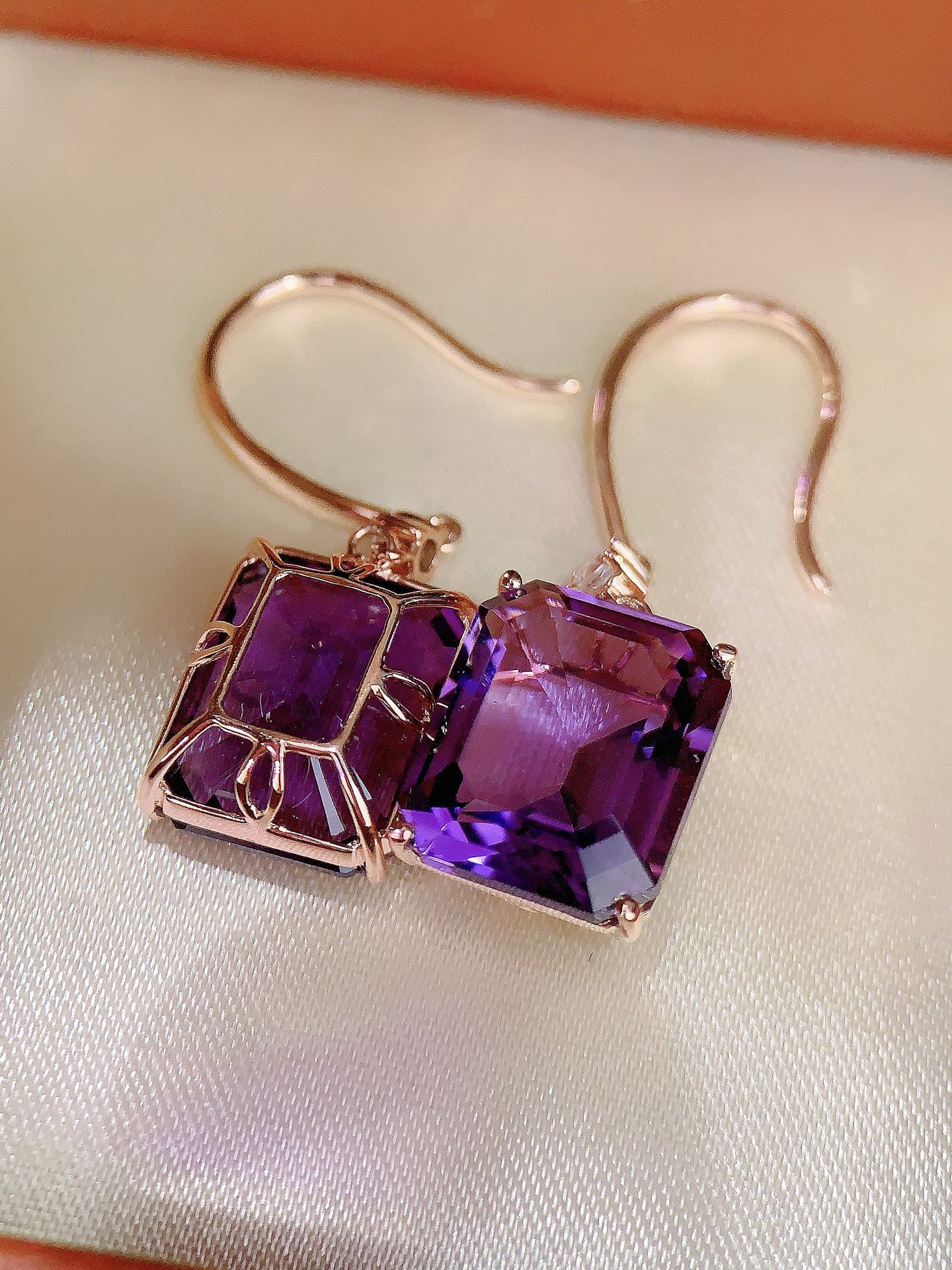 Elegant Purple Crystal Earrings - Luxury Jewelry Collection