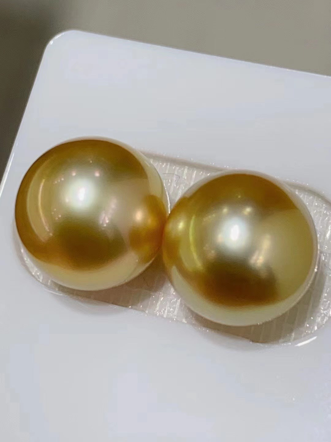 11MM natuurlijke Zuidzee gouden parel sieraden - perfect rond en glanzend