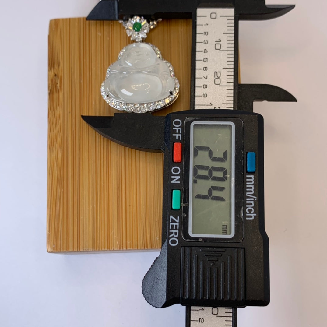 Ice Jade Buddha hängsmycke - utsökt smyckeshantverk
