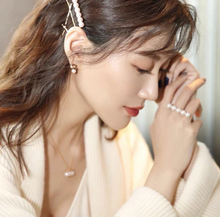 Édition limitée ! Bijoux en or 18 carats inspirés de Tang Jing Baby avec des perles d'eau douce impeccables