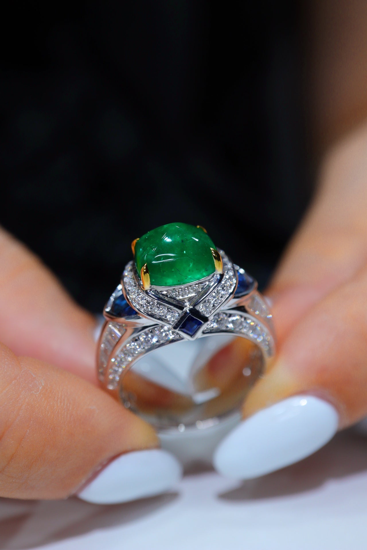 Inel de smarald 3,68 ct Artdeco Heavy Craftsmanship - Bijuterii rare cu carate mari