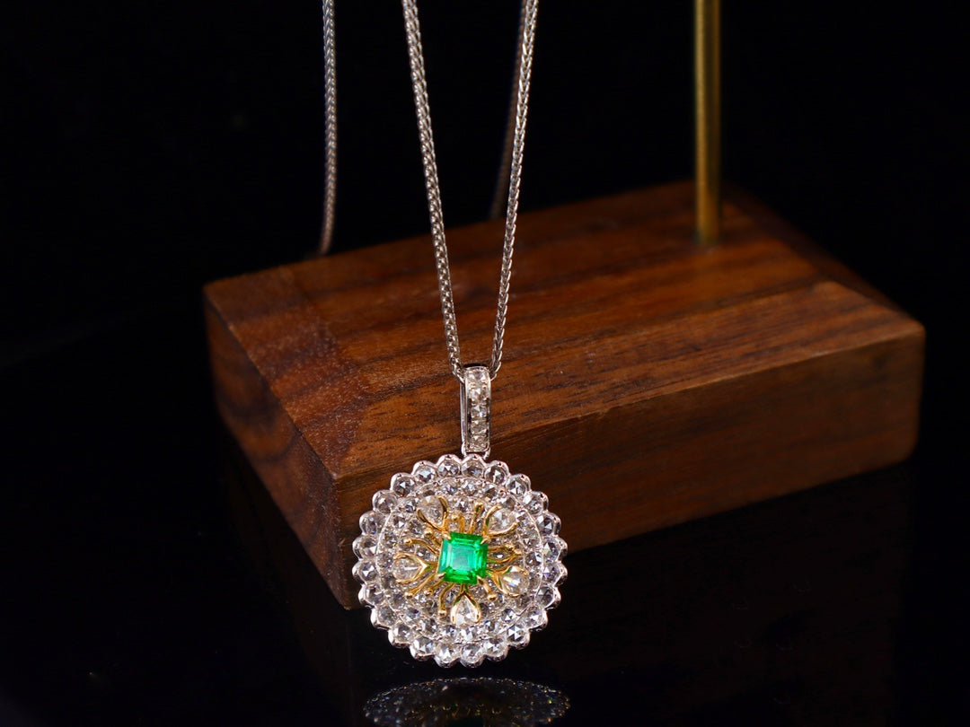 Colgante Esmeralda Panjshir - Joyería Premium VVG Warton Green