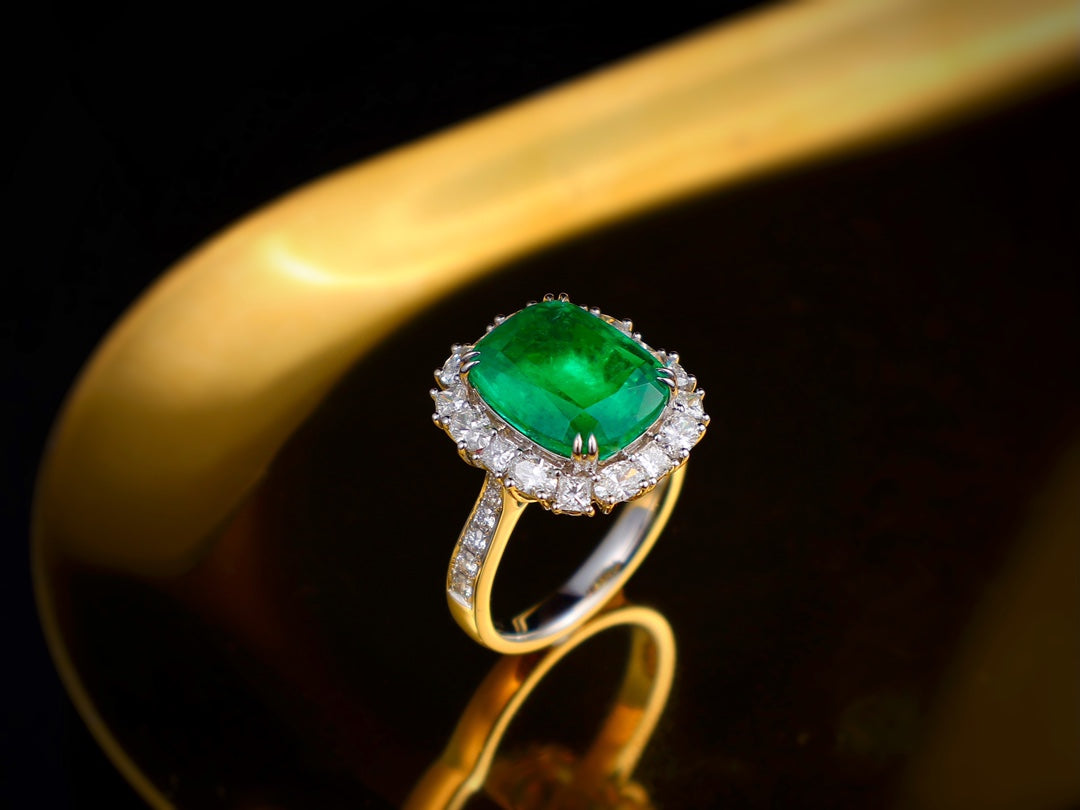 Emerald Ring - Lyxiga Grand Table Cut Gemstone smycken