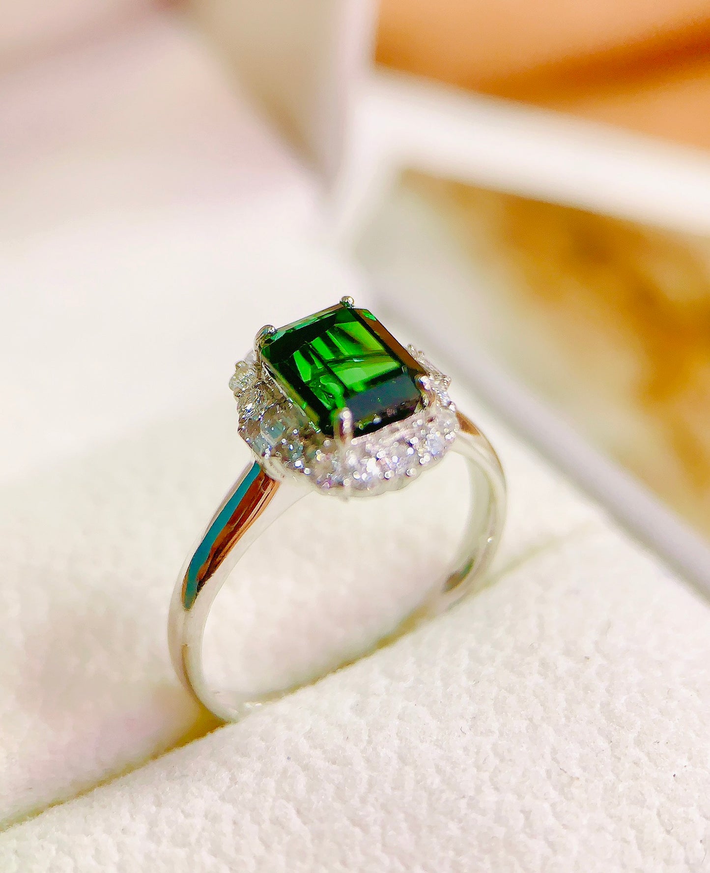 Elegant Natural Tourmaline Ring - Fine Jewelry Craftsmanship