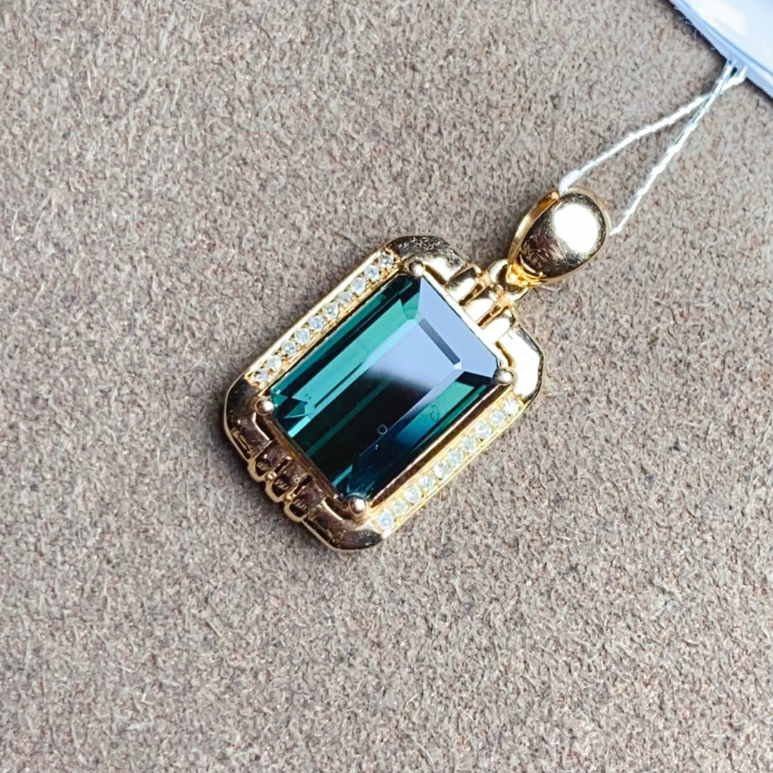 Natural Tourmaline Pendant - Exquisite Jewelry for Elegance