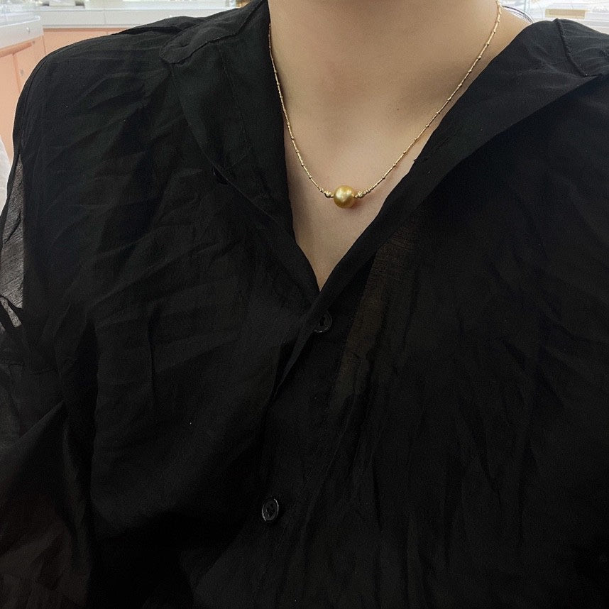 Luxe 18K gouden Zuidzee gouden parelketting - sieraden voor elegantie