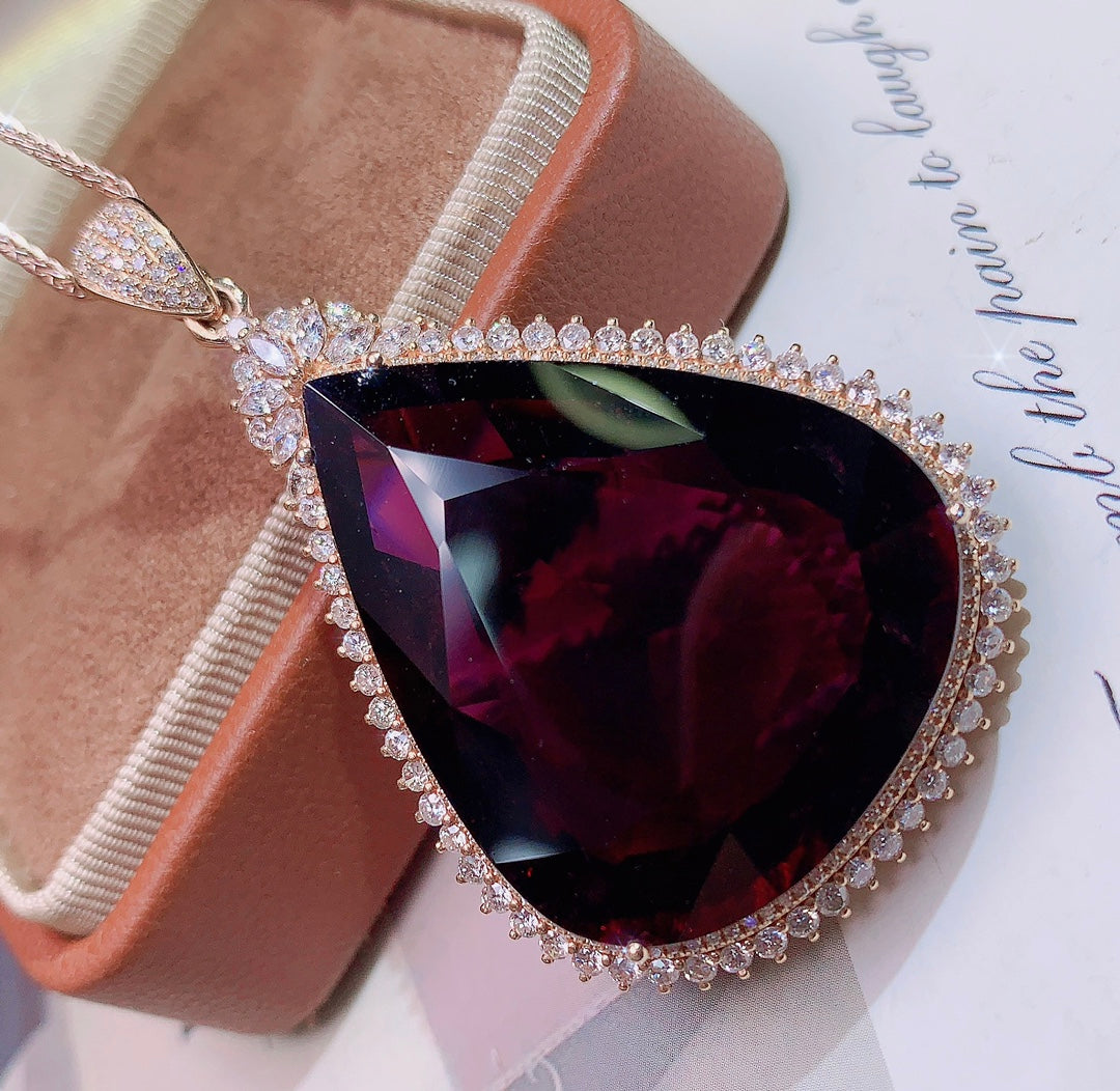 Exquisiter, großer Karat-Turmalin-Anhänger in Sammlerqualität – edler Schmuck