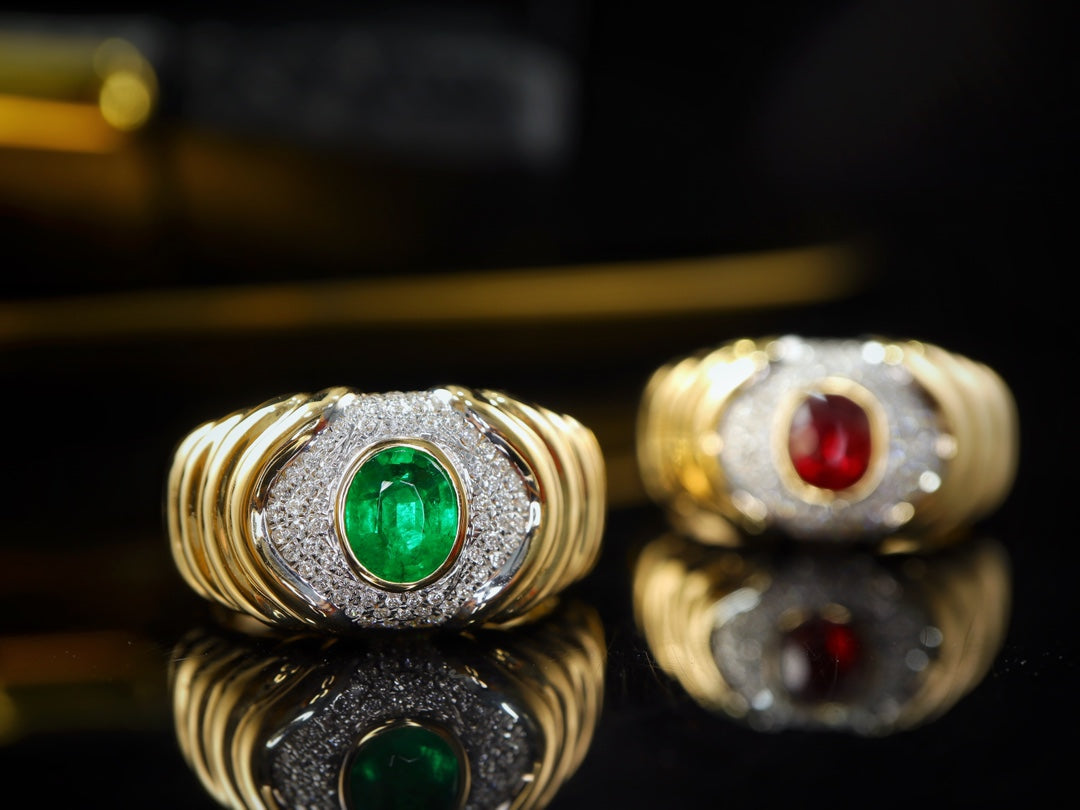 Panjshir-Smaragdring im Vintage-Stil – ein Schmuckschatz