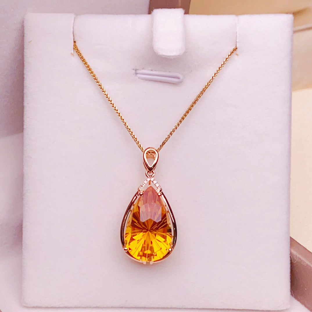 Pesona Cahaya Matahari Terpancar - Barang Kemas Loket Citrine Kuning