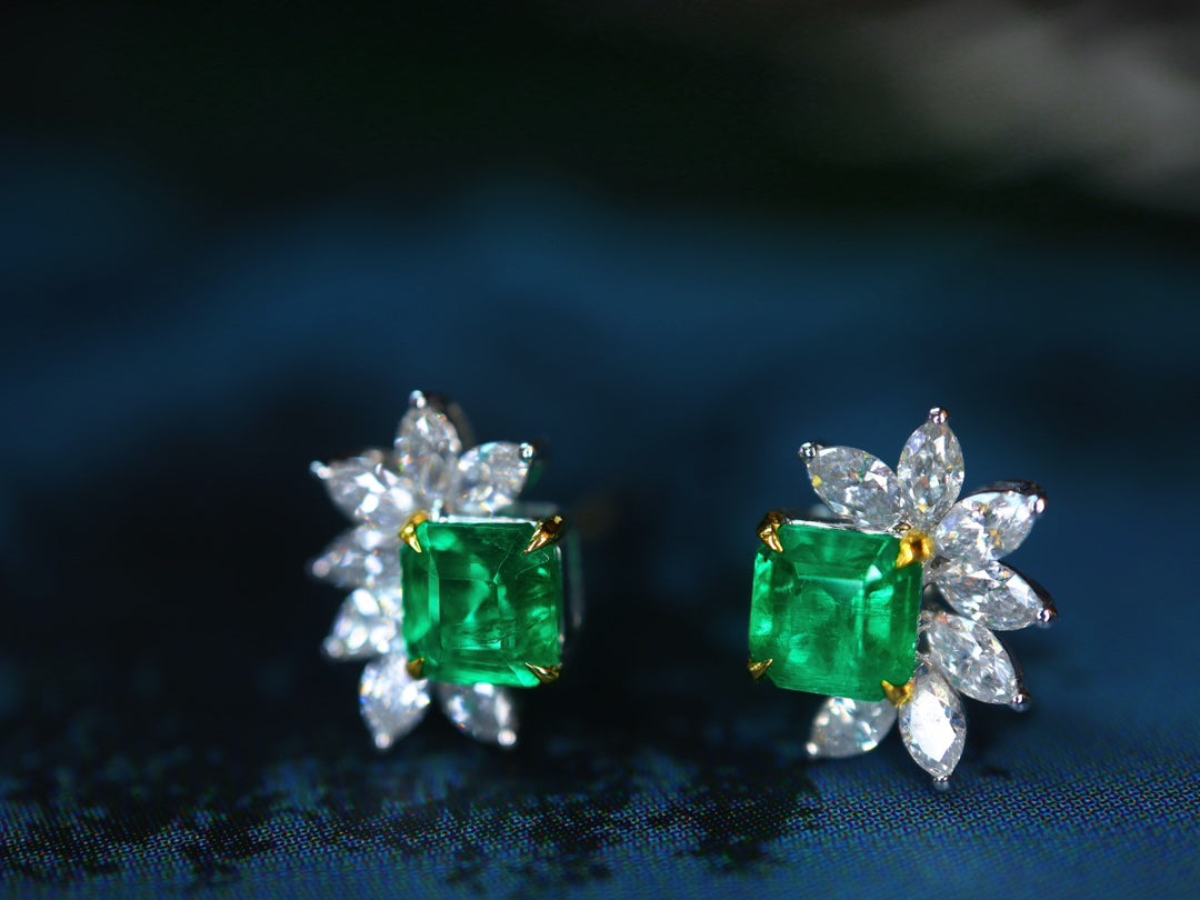 Anting-anting Zamrud Panjshir Berkualiti Tinggi - Barang Kemas Mesti Ada
