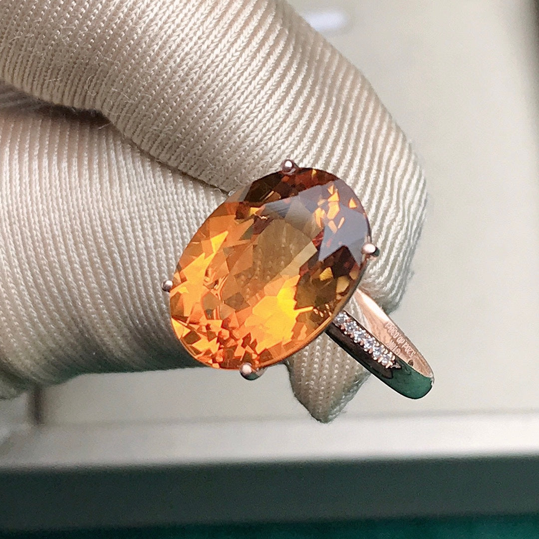 Atemberaubender gelber Citrin-Ring – ein Must-Have-Schmuck für Wohlstand
