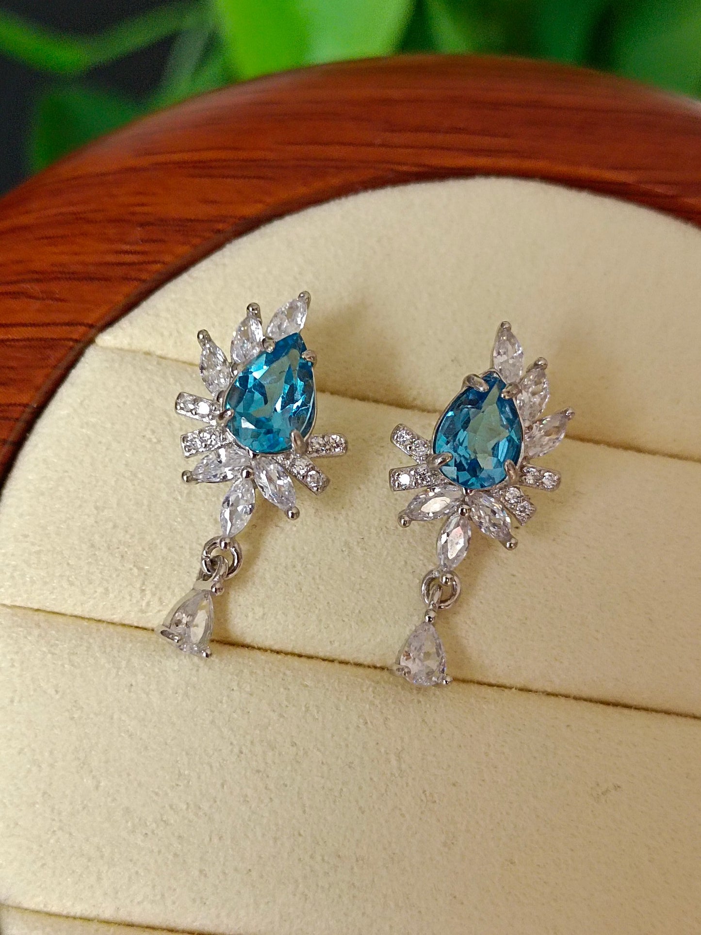 London Blue Topaz Earrings - Dazzling Crystal Jewelry
