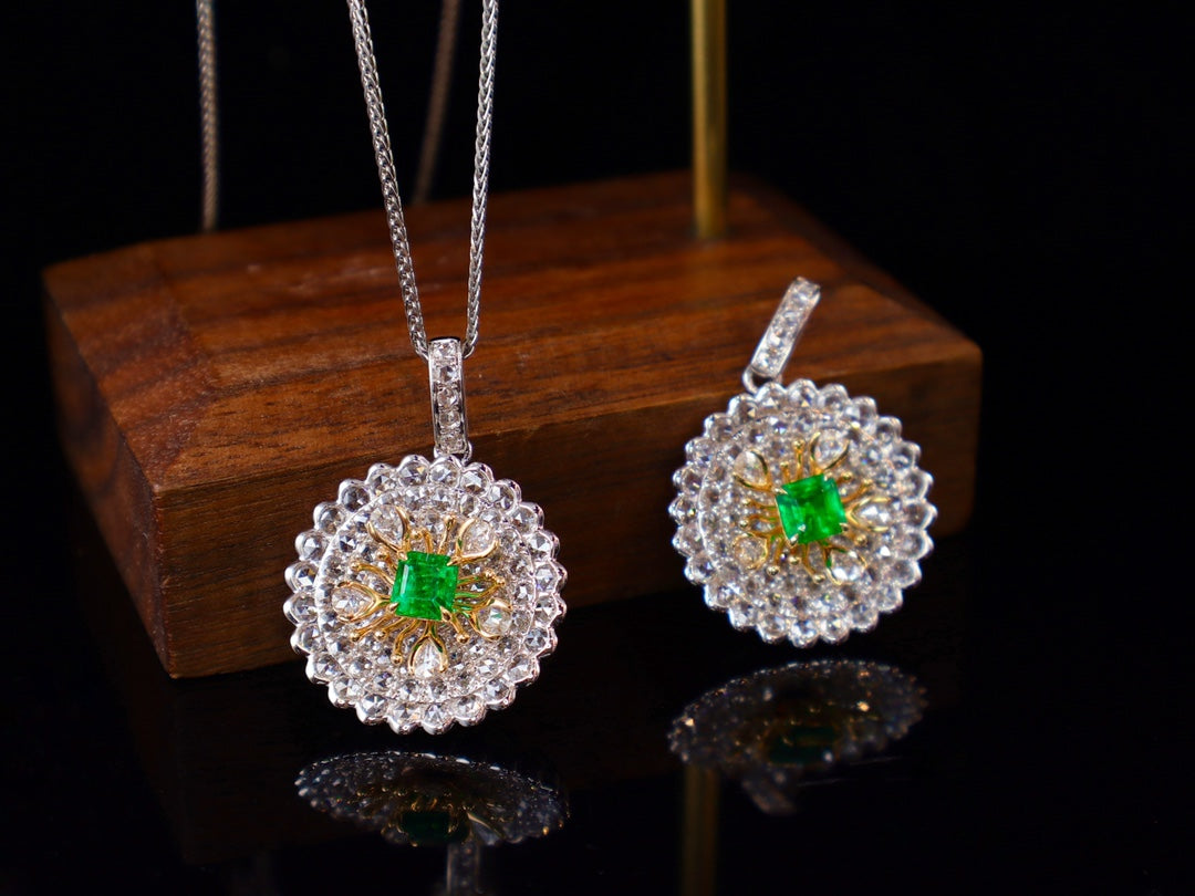 Colgante Esmeralda Panjshir - Joyería Premium VVG Warton Green
