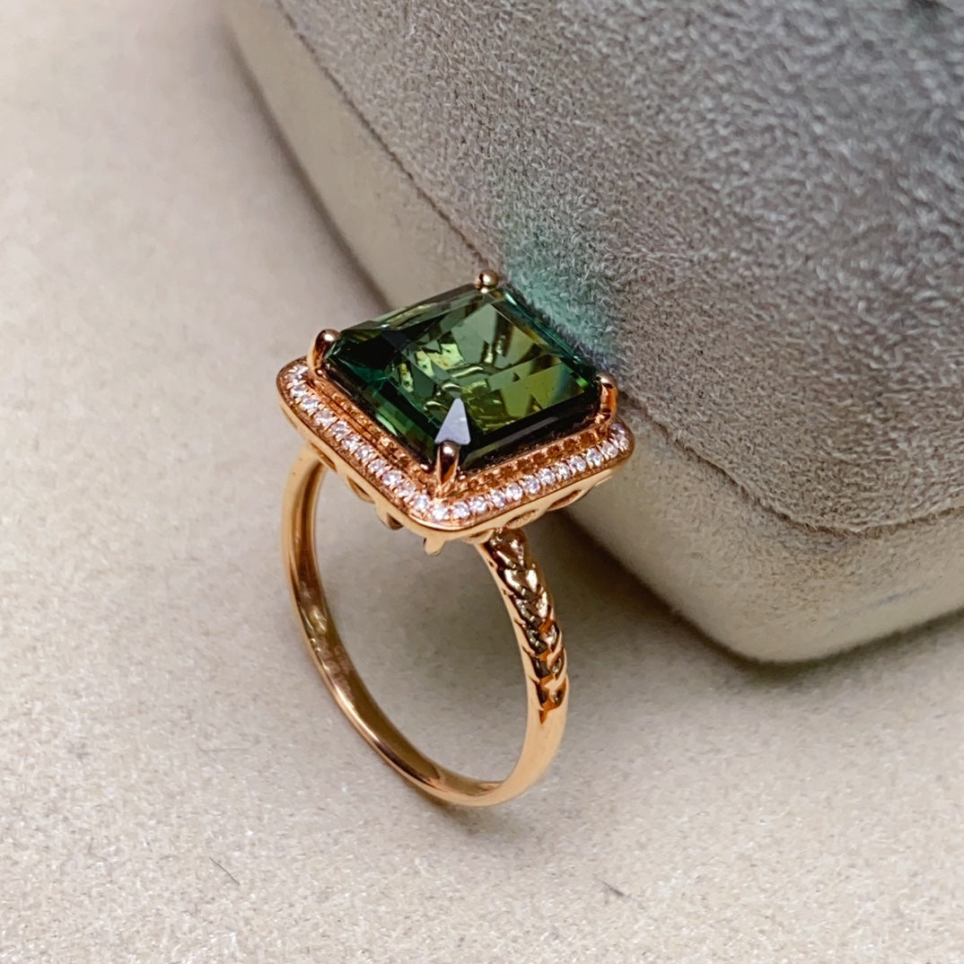 Cincin Bixbite Emas 18K Eksklusif dengan Aksen Berlian - Tawaran Barang Kemas