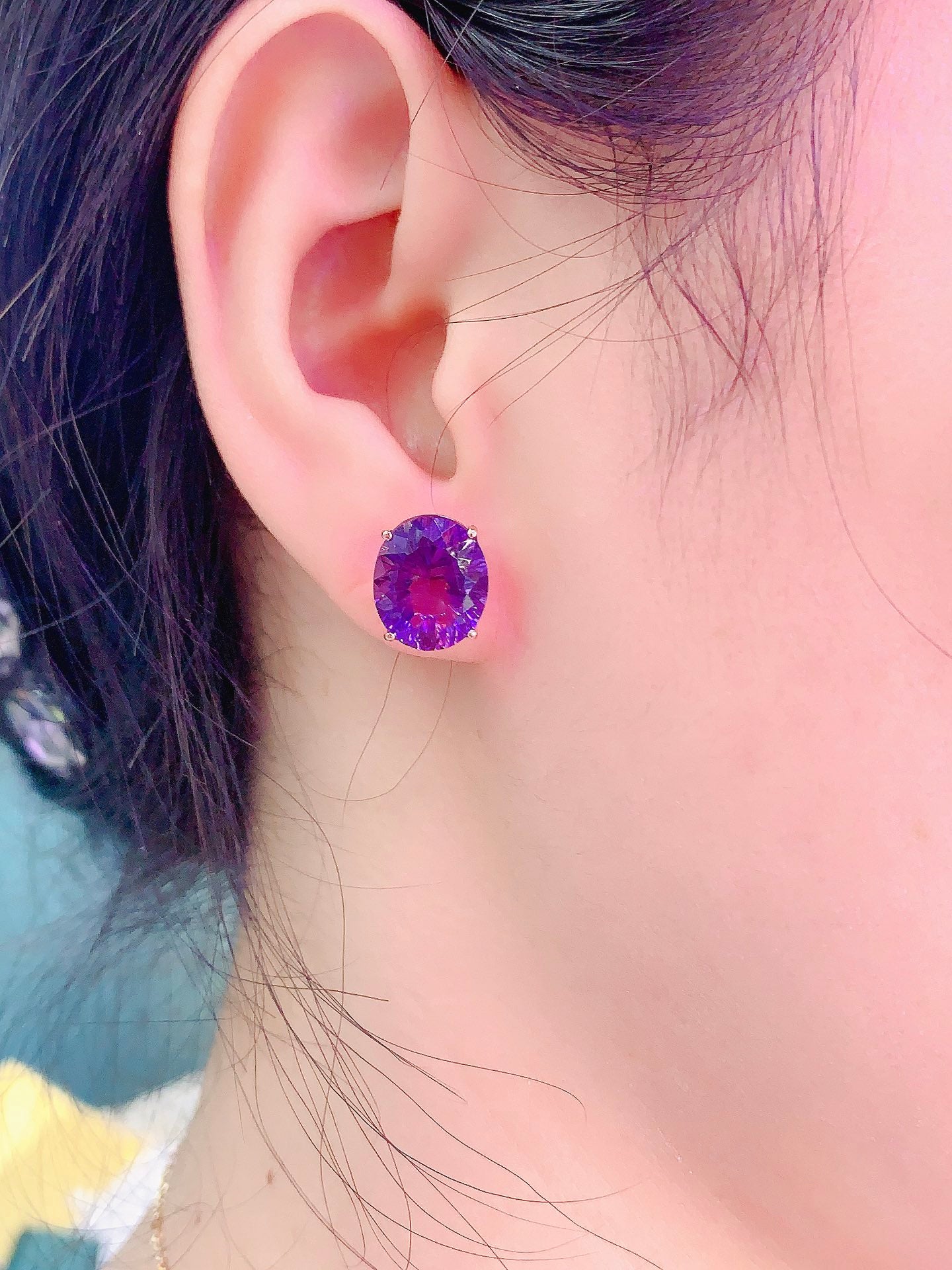 Elegant Purple Amethyst Earrings - Luxurious Jewelry
