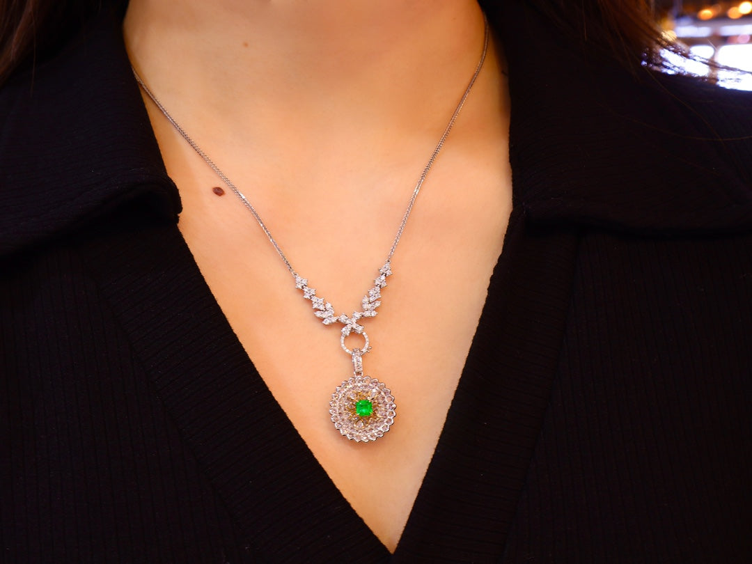 Colgante Esmeralda Panjshir - Joyería Premium VVG Warton Green