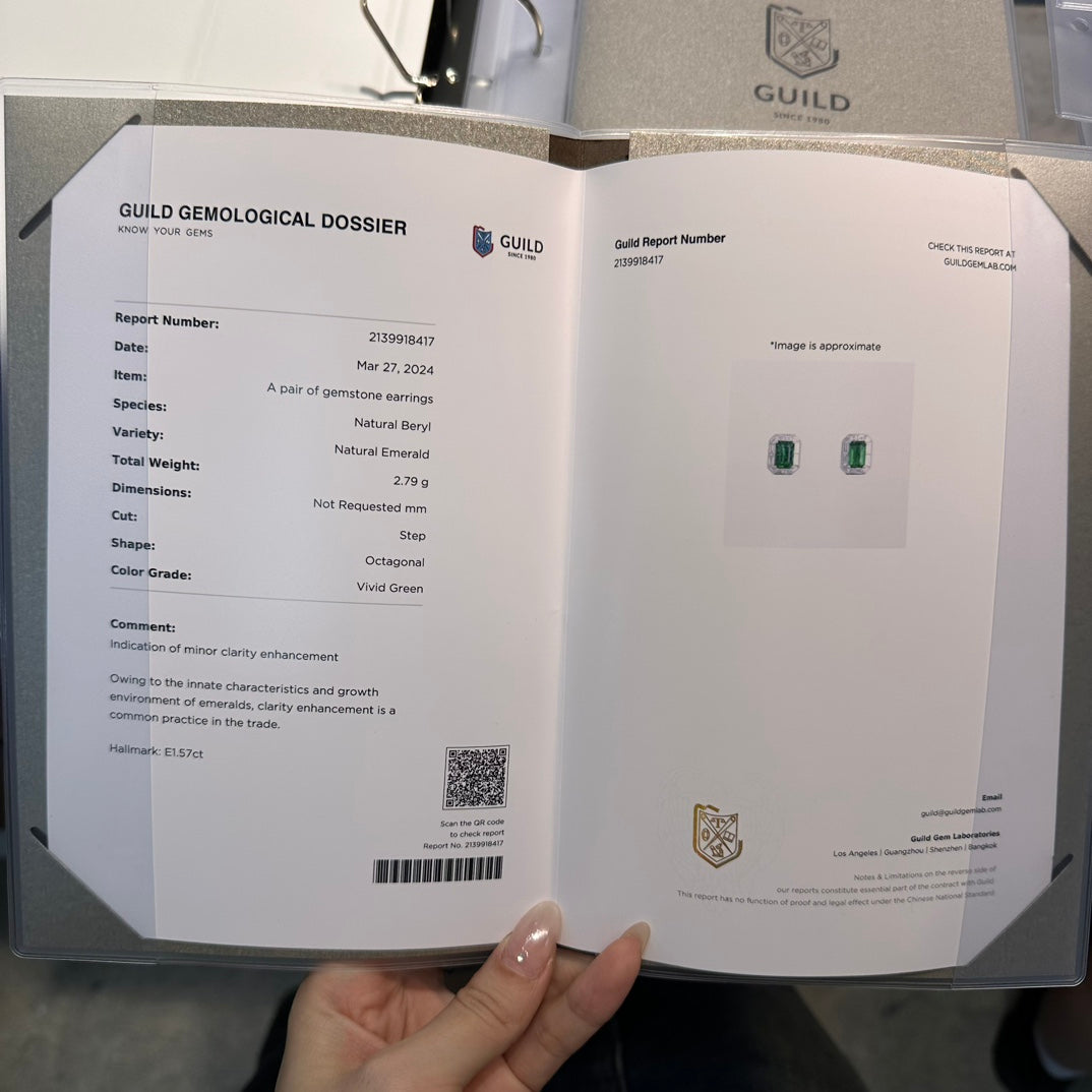 Cercei tip smarald - Bijuterie Premium