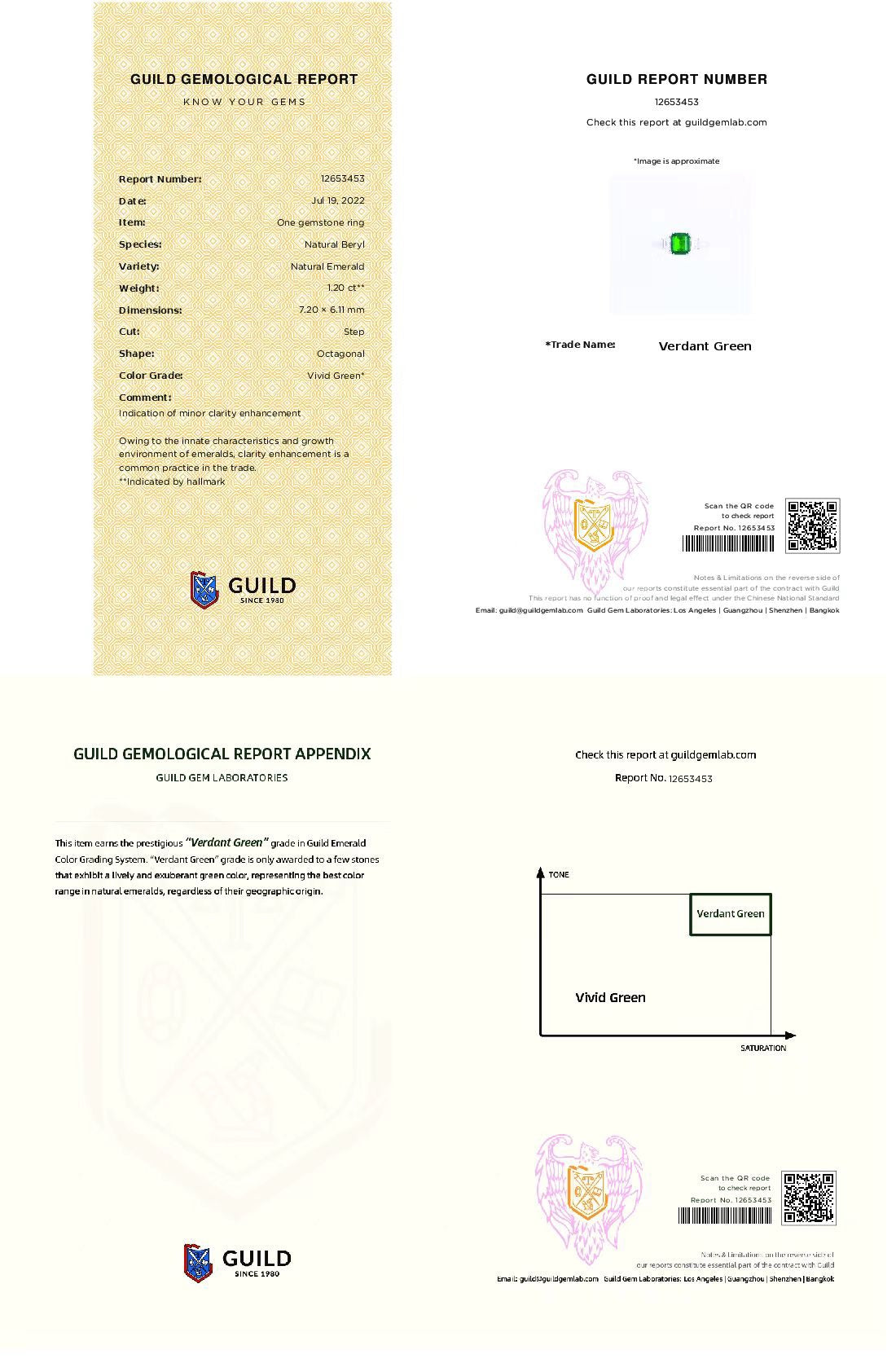 Inel elegant de smarald verde viu din trei pietre - bijuterii fine