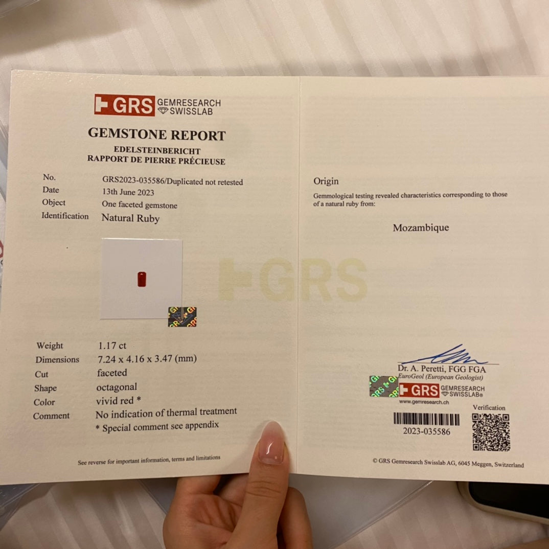GRS 認證鴿血紅紅寶石戒指 - 奢華珠寶系列