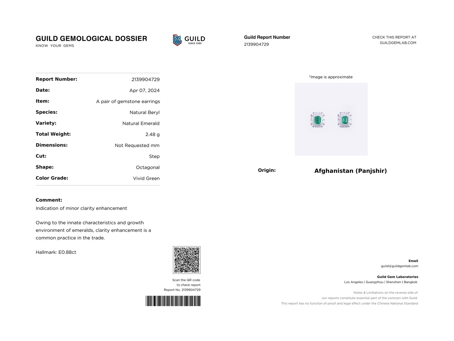 Subang Panjshir Emerald Stud dengan Diamond Halo - Barang Kemas Klasik dan Serbaguna