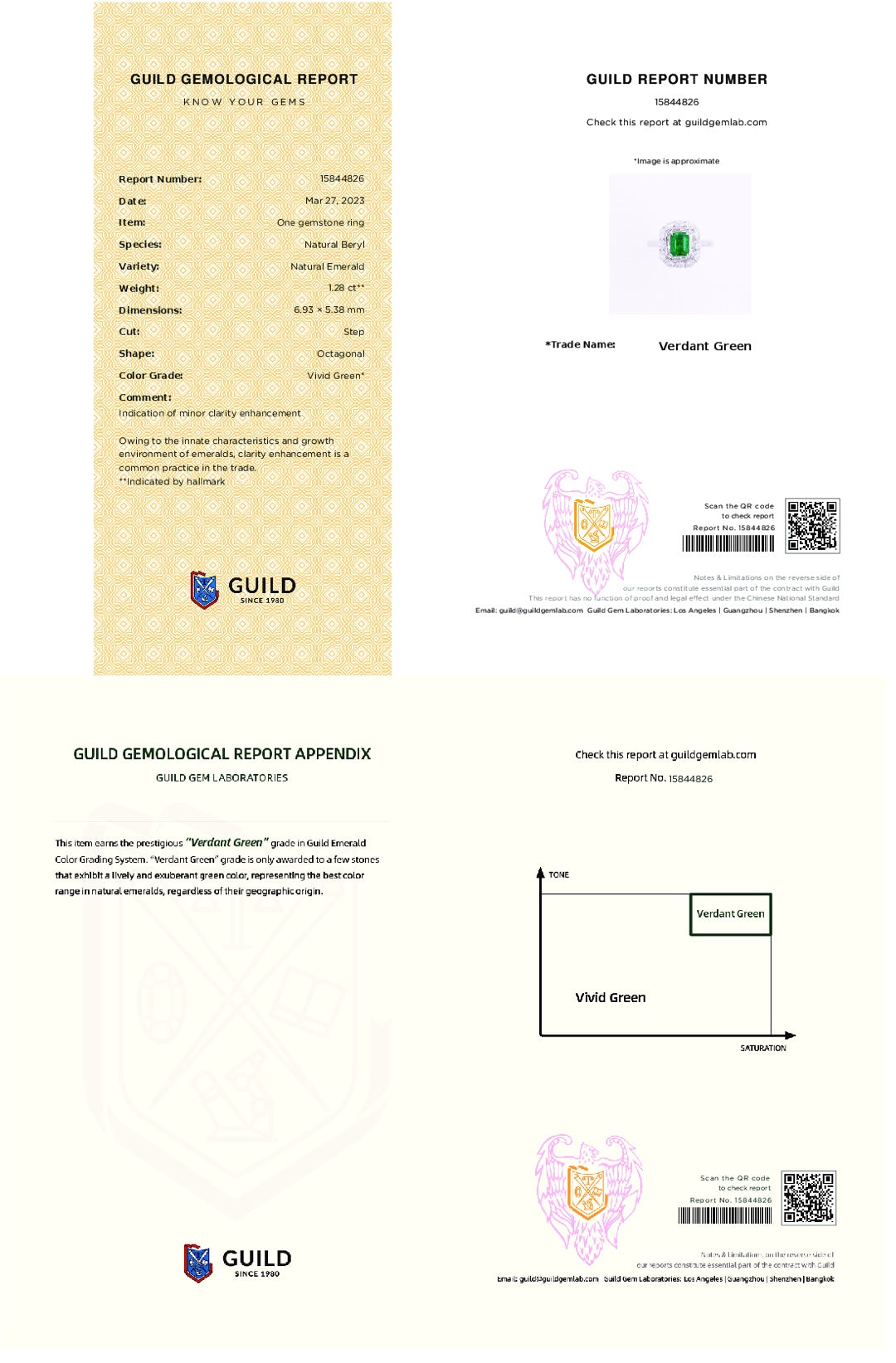 Anello con smeraldo - Gioielli premium Wharton Green con brillantezza eccezionale