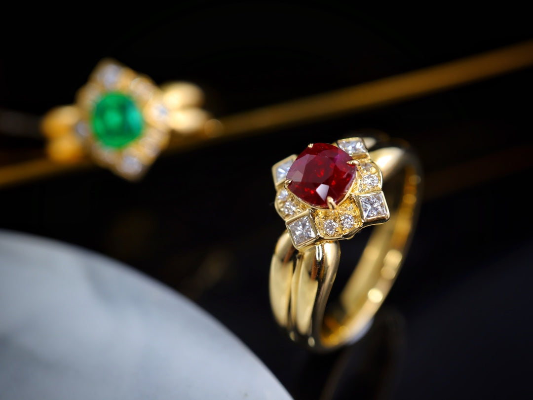 Vintage Style Pigeon's Blood Ruby Ring - A Gemstone Jewelry Treasure