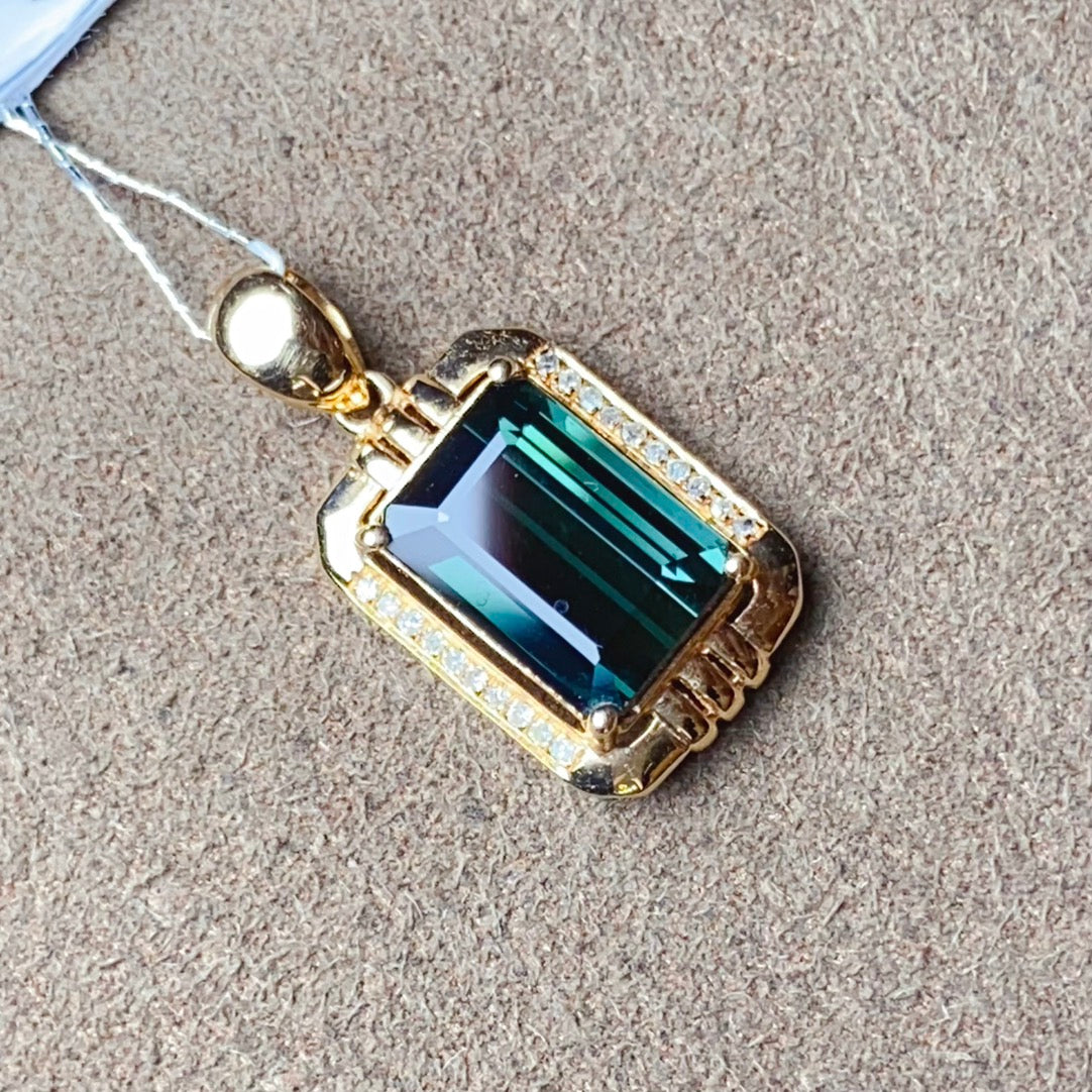 Natural Tourmaline Pendant - Exquisite Jewelry for Elegance