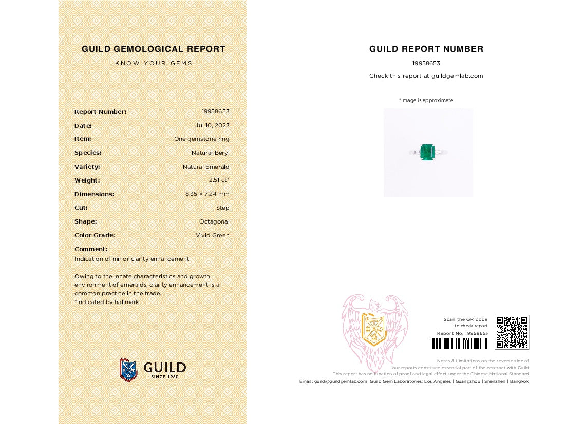 Pierścionek ze szmaragdem o masie 2,51 karata - żywy zielony kamień jubilerski