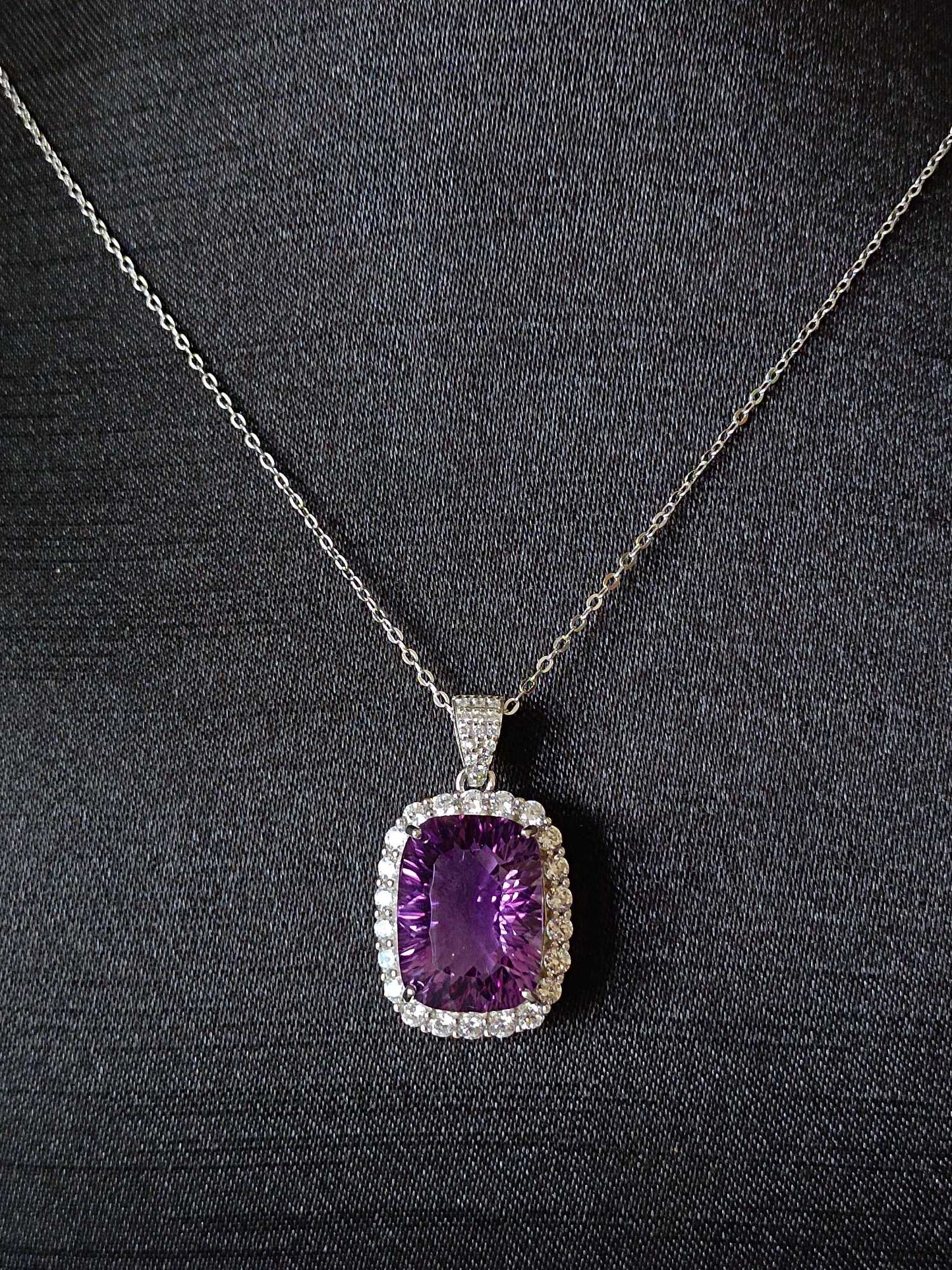 Luxe natuurlijke Amethist sieraden hanger - Mystic Purple Glow