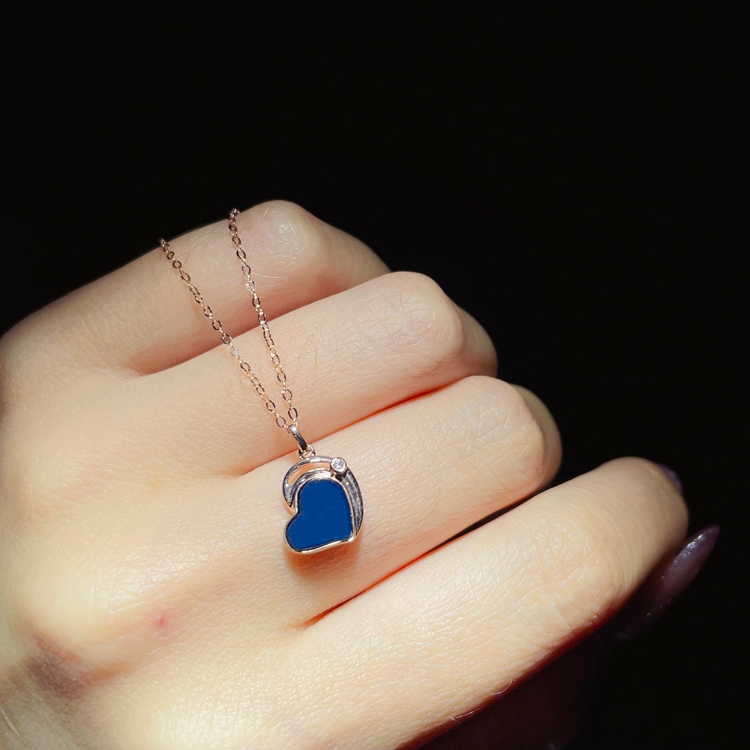 Exklusiv nyinkomst: 18K guld inbäddat dominikanska blå bärnstenshänge - lyxsmycken