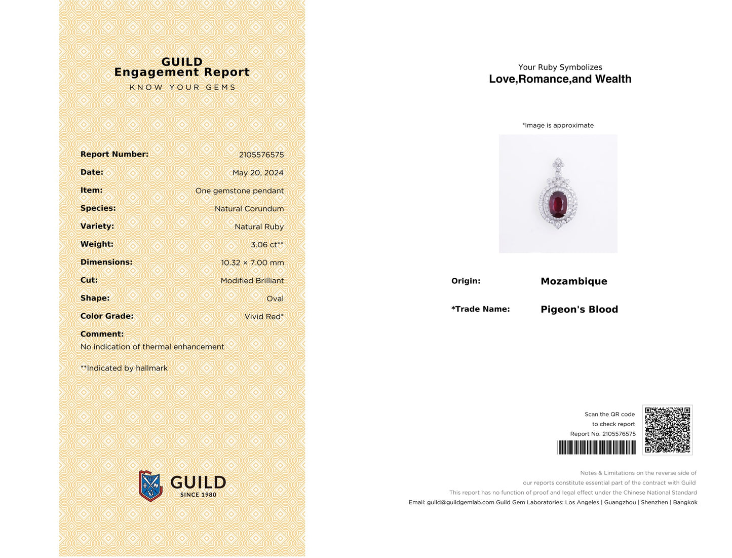 Uoppvarmet Pigeon's Blood Ruby Pendant - Premium smykkesamling