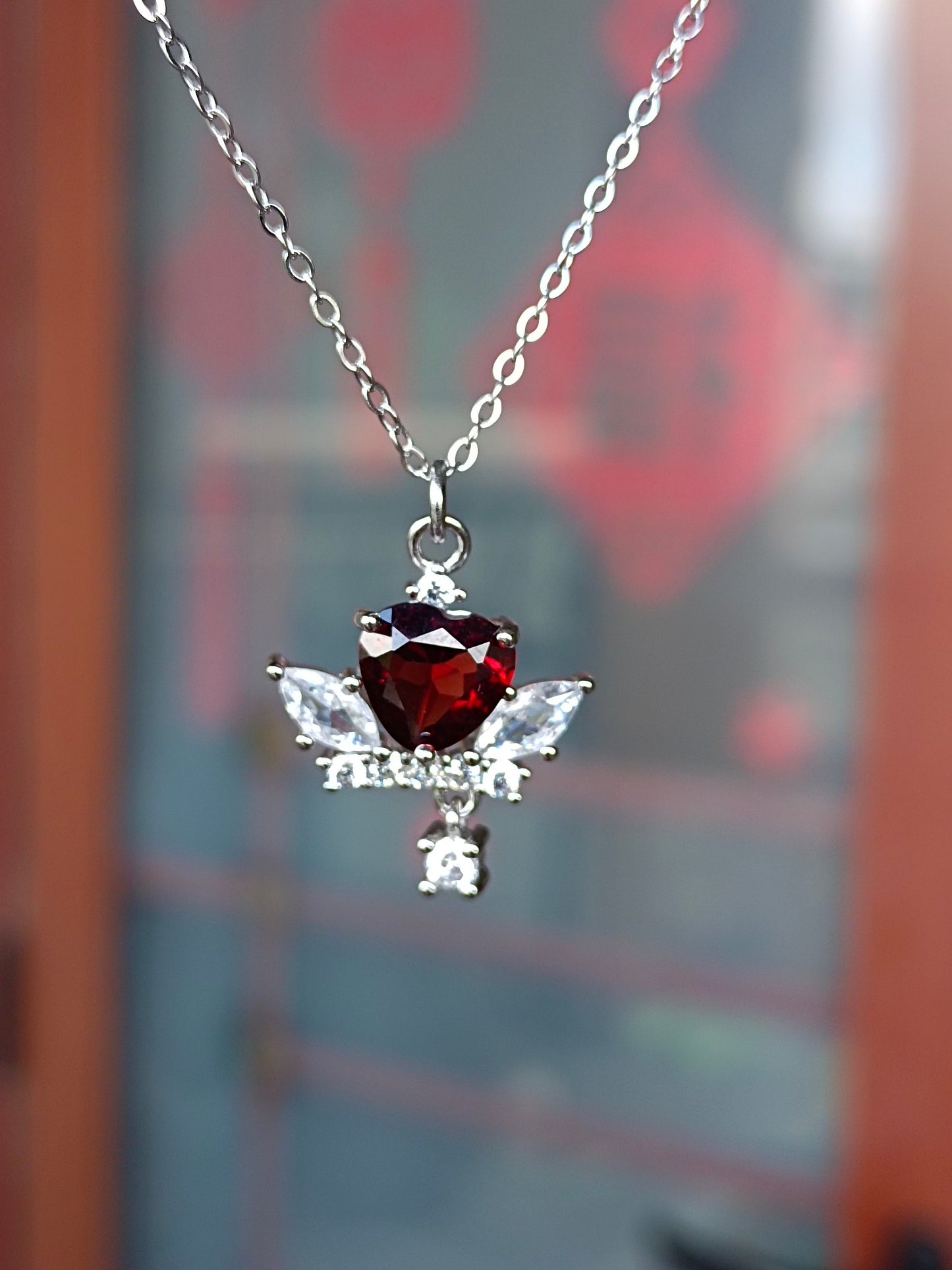 🔥Natuurlijke granaat hart hanger sieraden