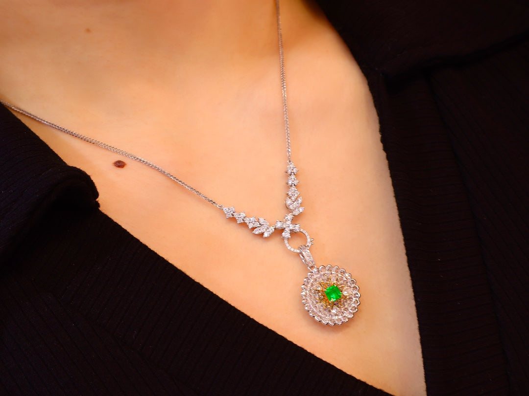 Colgante Esmeralda Panjshir - Joyería Premium VVG Warton Green