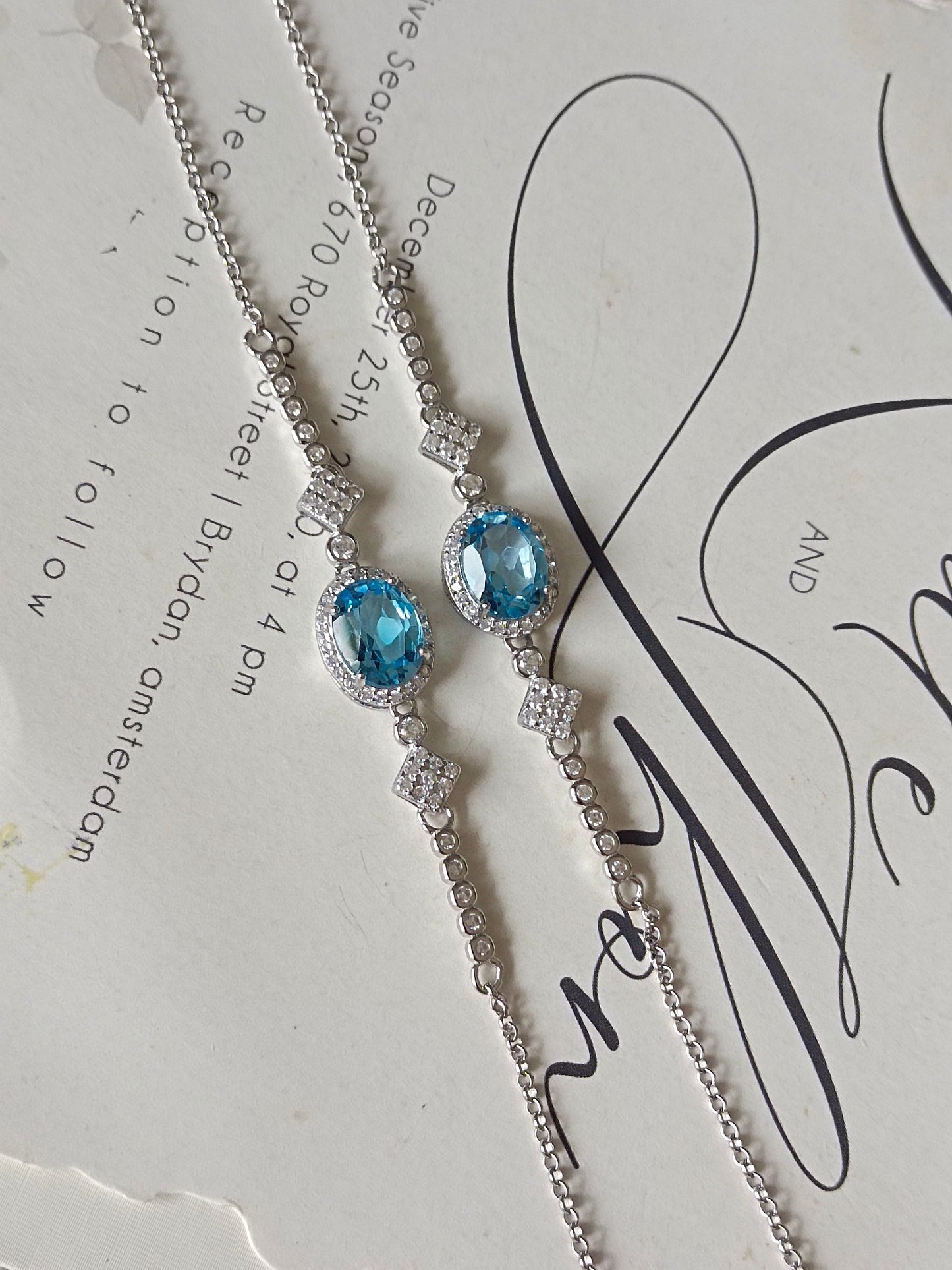 Exquisite Natural Swiss Blue Topaz Bracelet - A Summer Jewelry Essential