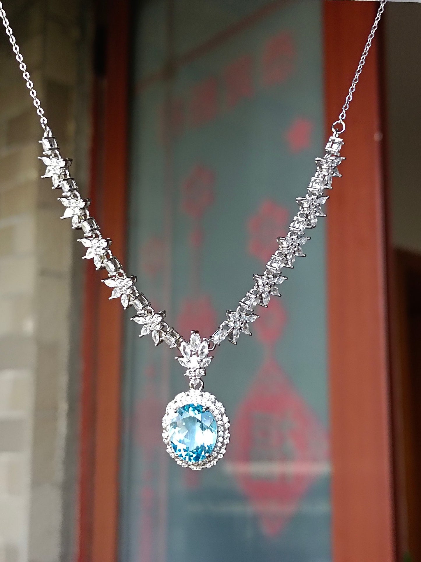 Prachtige sieraden van natuurlijke topaas: S925 zilver, luxueus ingebed