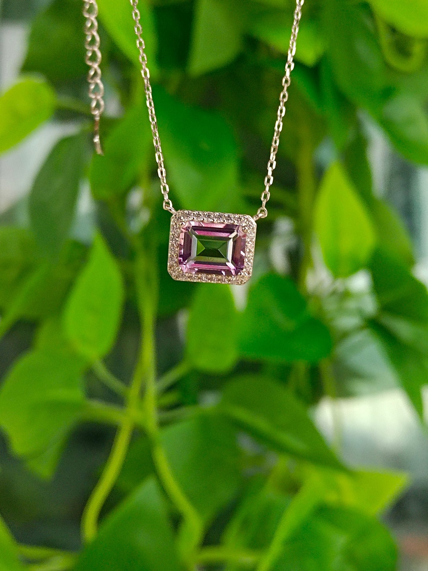Collana con ametista lavanda naturale - Gioielli eleganti e minimalisti
