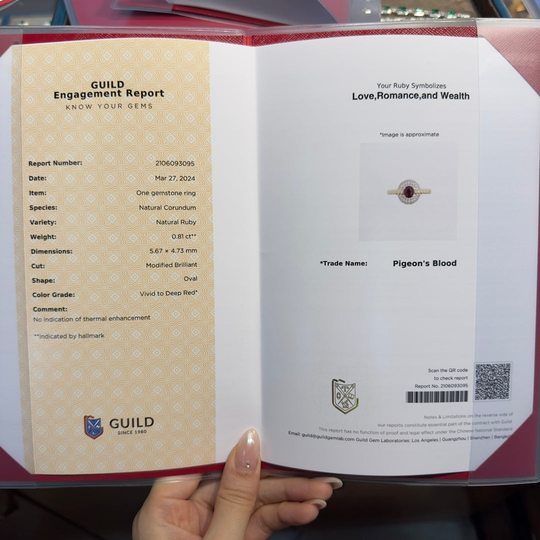 Cincin Ruby Darah Merpati Vintage - Perhiasan Premium