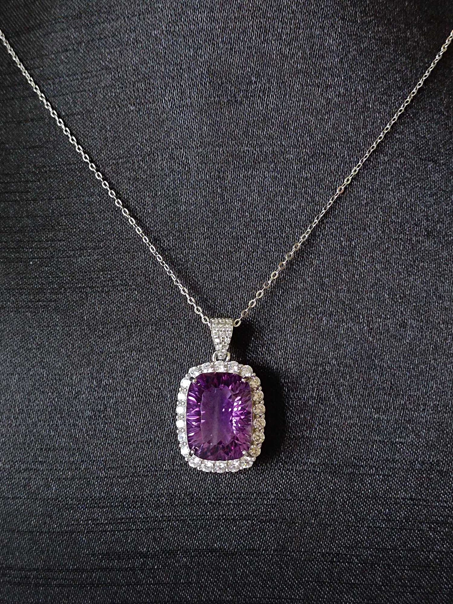 Luxe natuurlijke Amethist sieraden hanger - Mystic Purple Glow