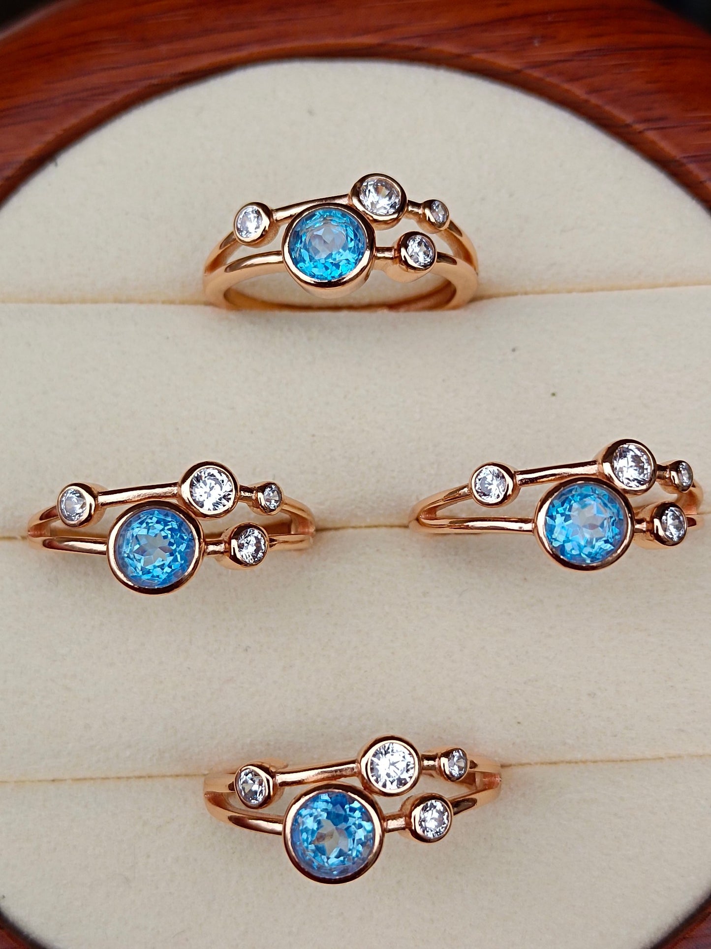 Naturlig Topaz Sweet Bubble Ring - utsøkte smykker for din glede