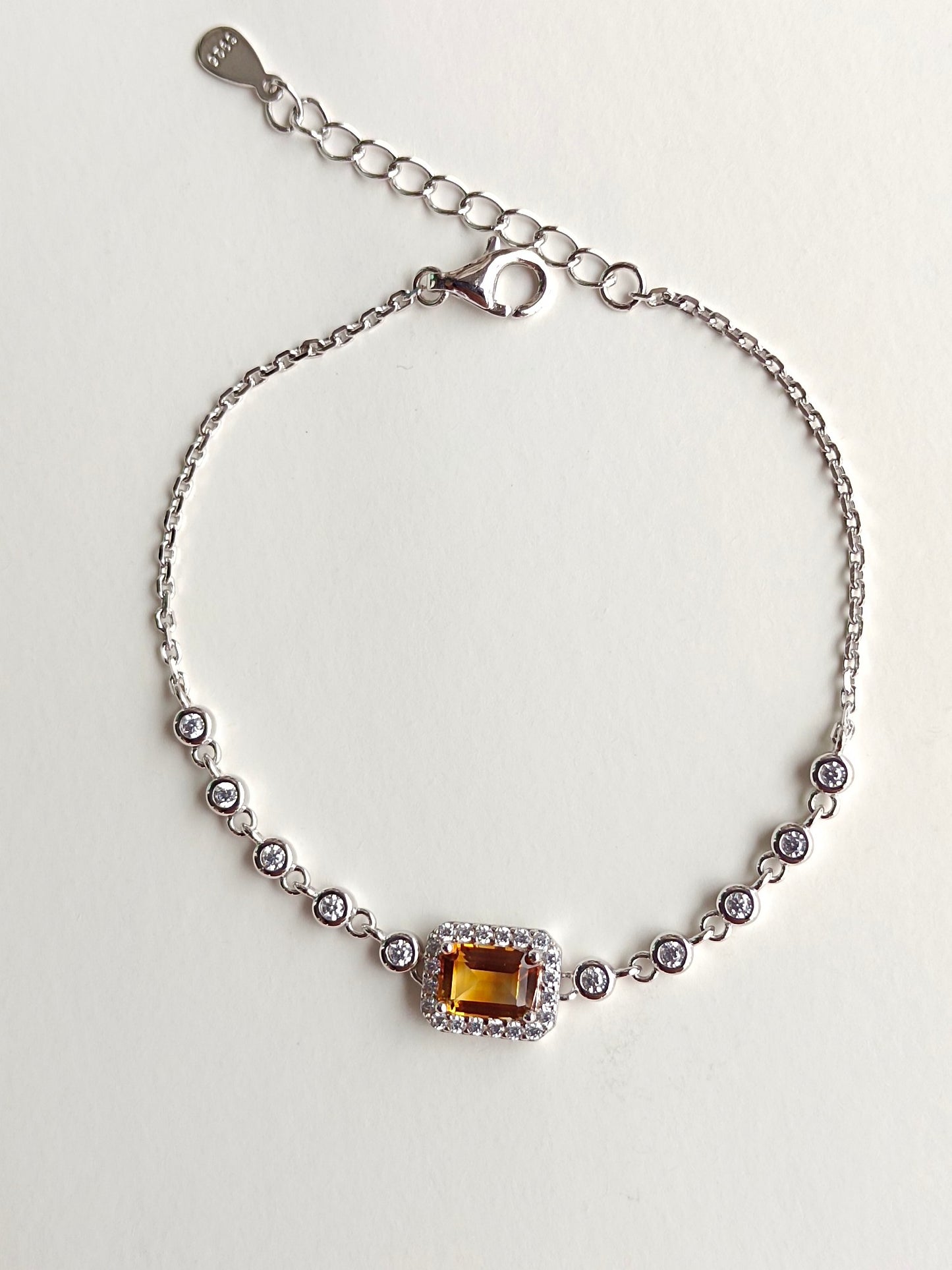 Natural Vivid Yellow Citrine Armband - Utsökta smycken för elegans