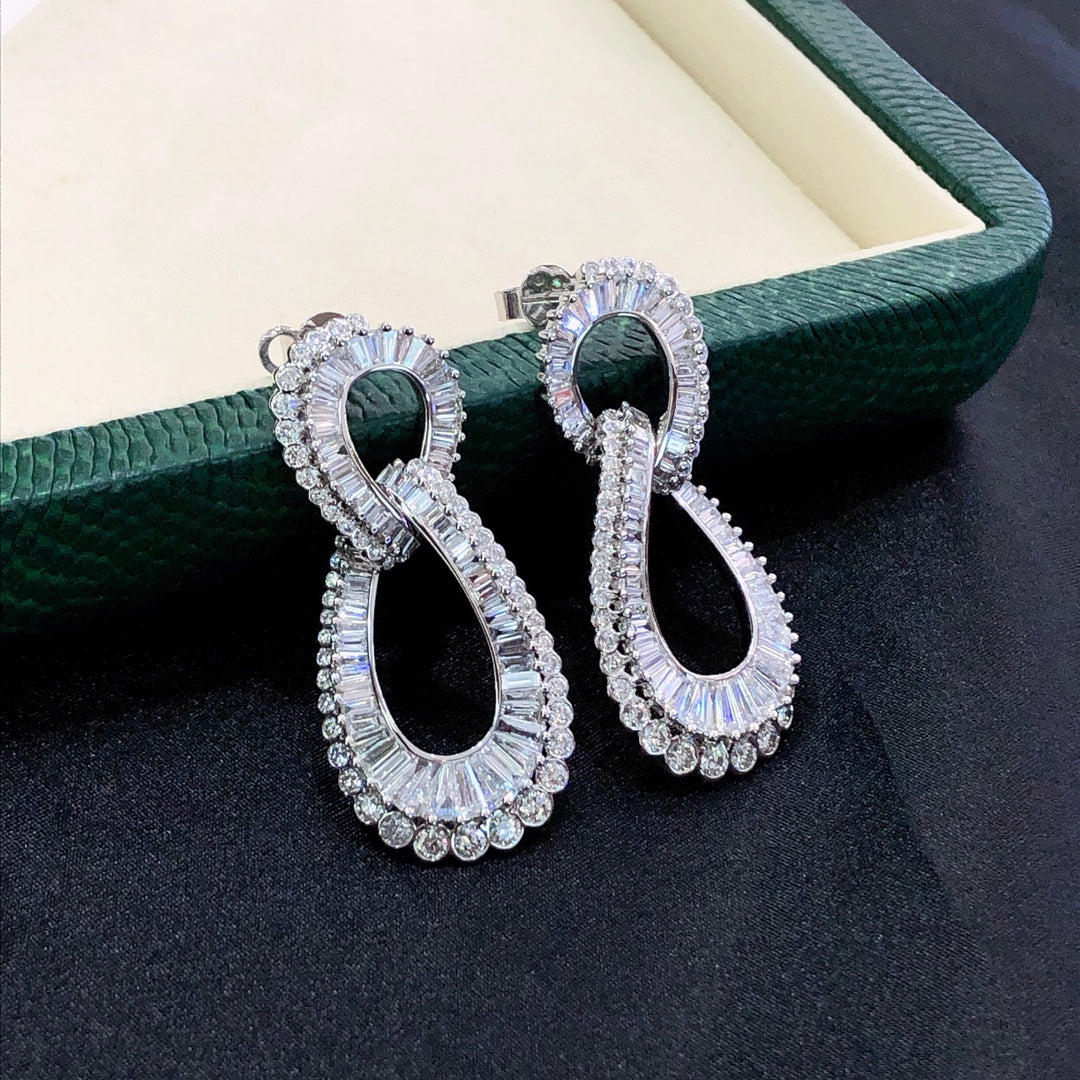 8-Word T-Shaped Diamond Earrings Jewelry - Jeweler.Jewelry
