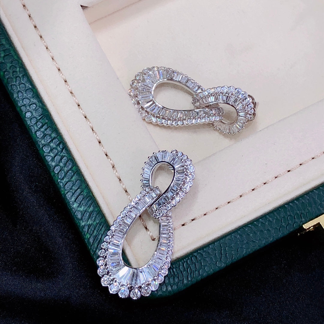 8-Word T-Shaped Diamond Earrings Jewelry - Jeweler.Jewelry