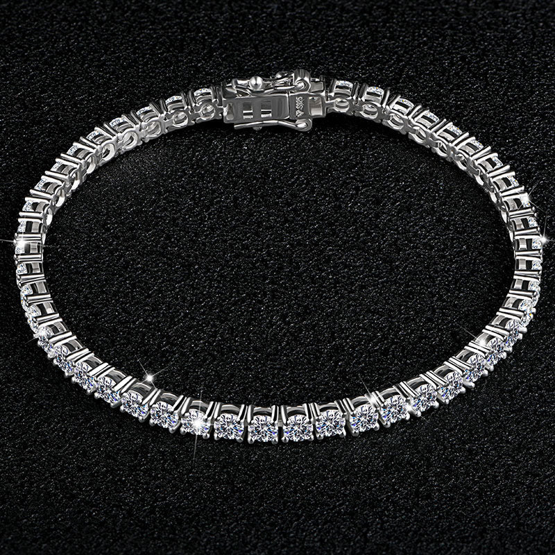S925 Silver Mosan Diamond Bracelet Female