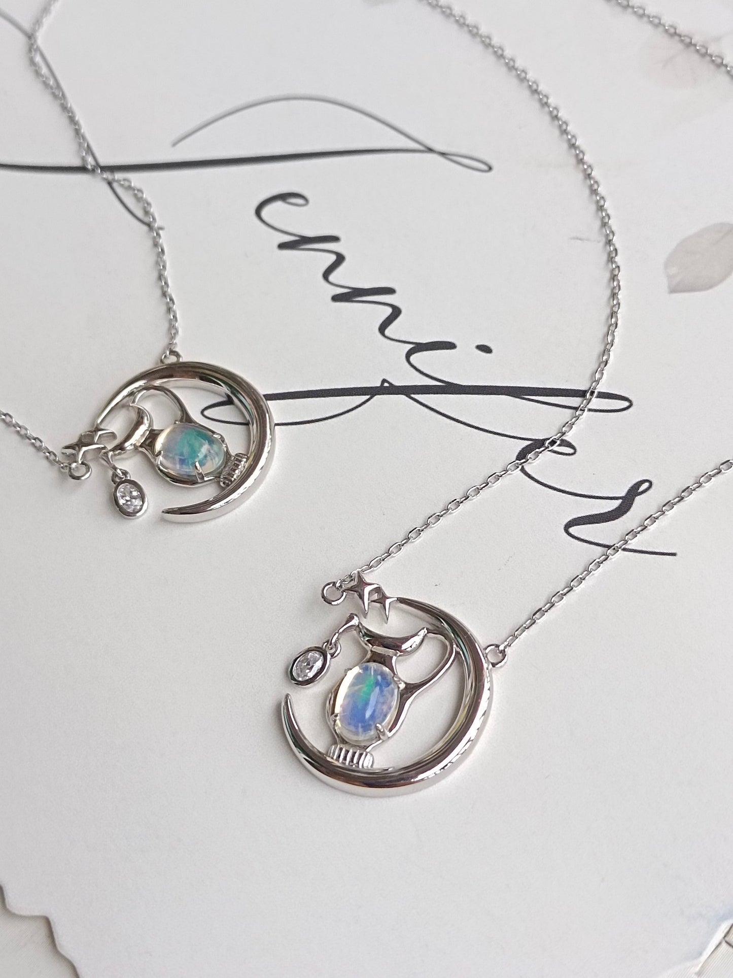 Naturlig opal "Treasure Bottle" anheng halskjede - utsøkte smykker