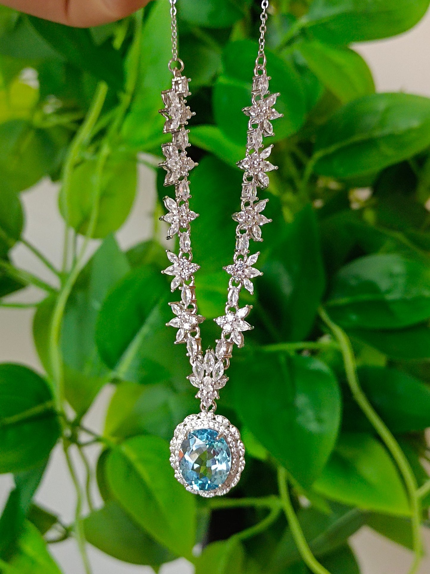 Prachtige sieraden van natuurlijke topaas: S925 zilver, luxueus ingebed