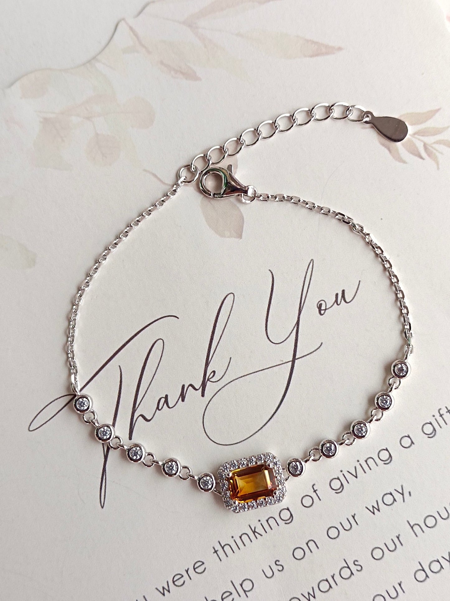 Abbagliante braccialetto con citrino giallo violento naturale - Gioielli premium