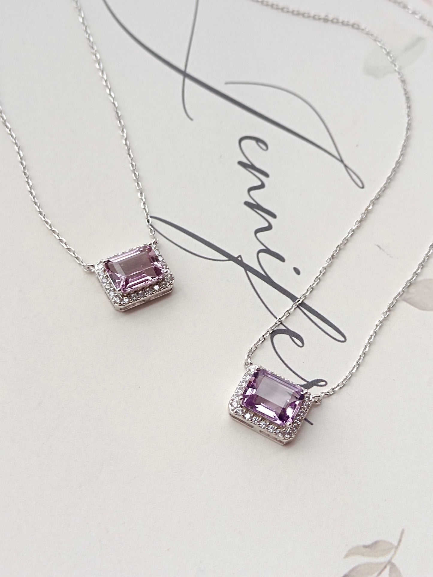 Collana con ametista lavanda naturale - Gioielli eleganti e minimalisti